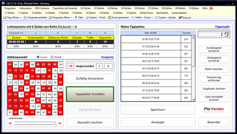 Lotto System Generator